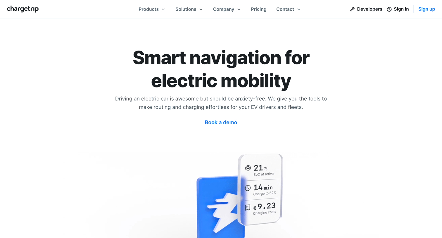 Chargetrip - Home | Chargetrip screen