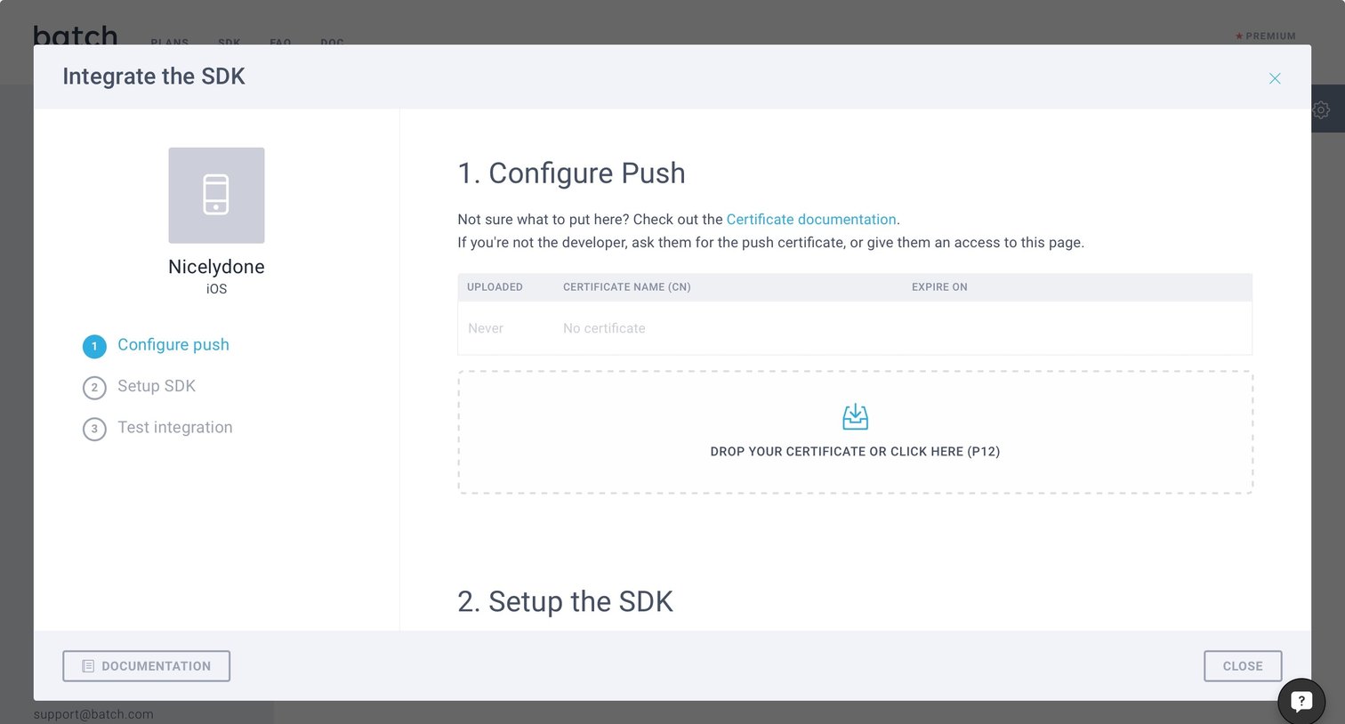 Batch - Popover screen