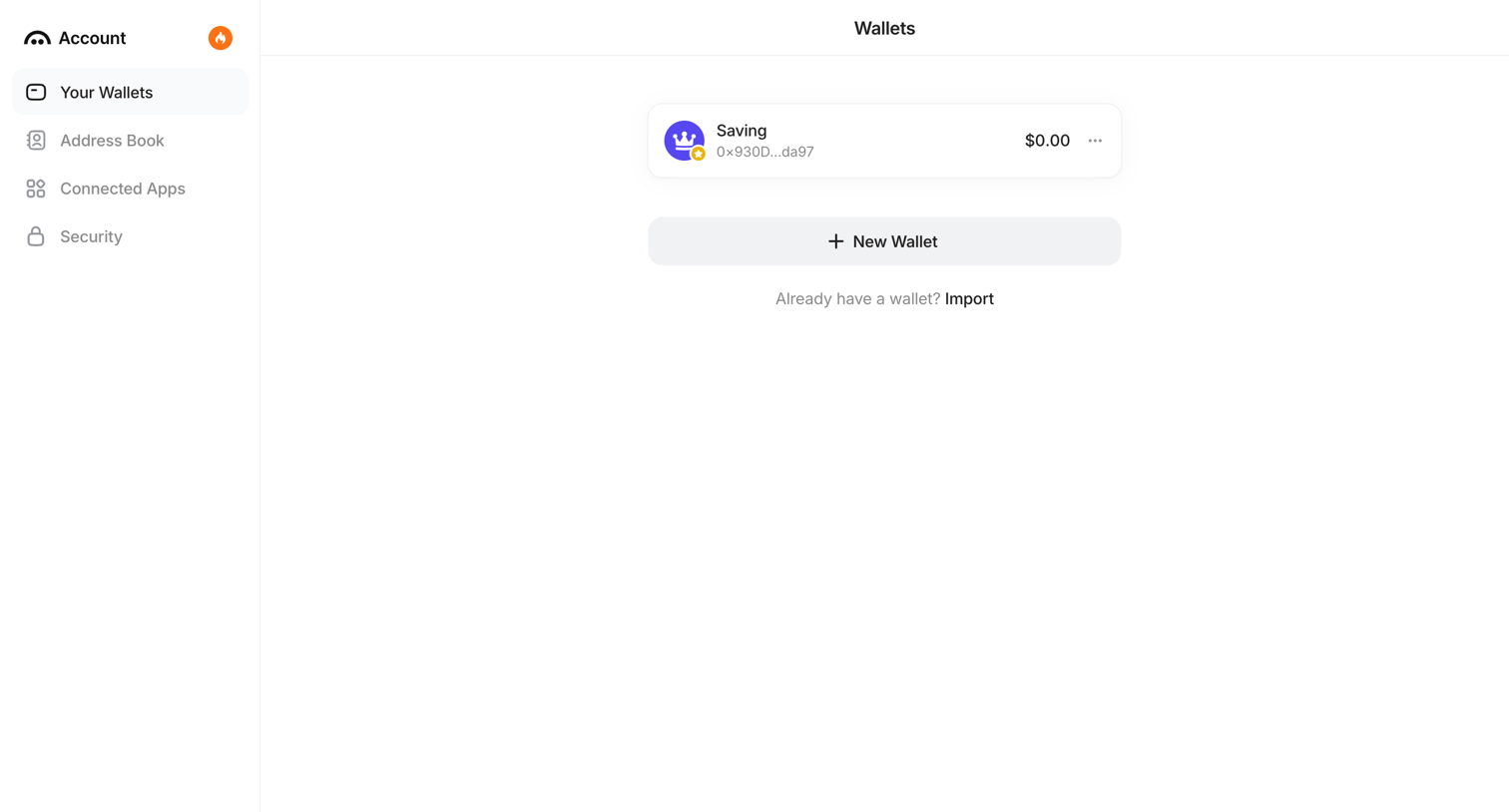 Family - Aave Account screen