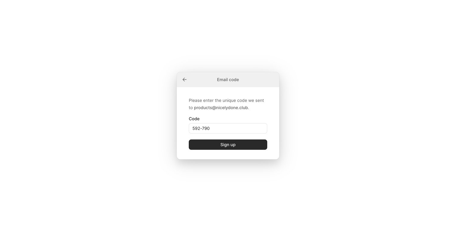 Height - Log in - Height screen