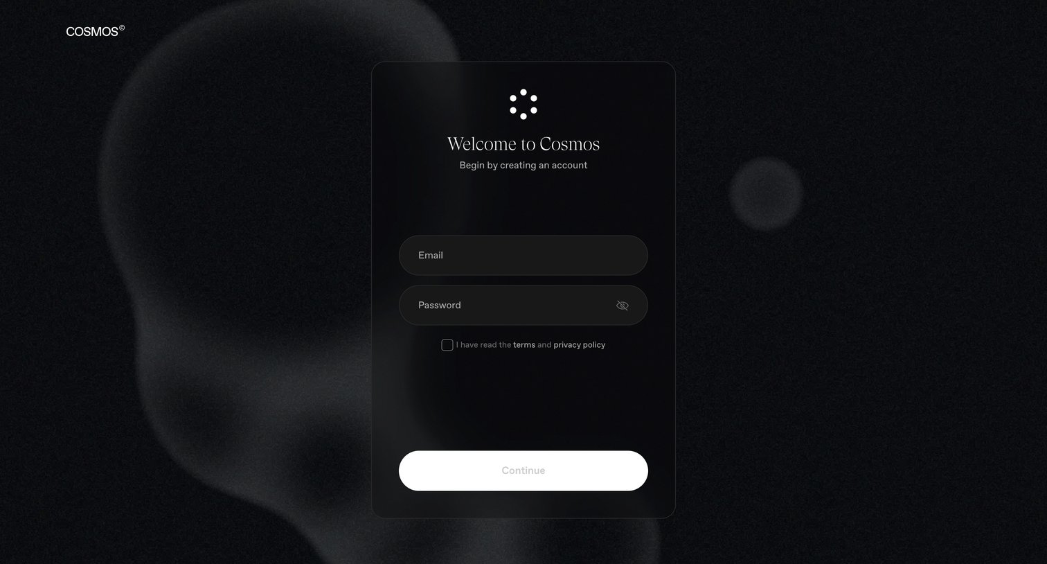 Cosmos - Cosmos - Onboarding screen