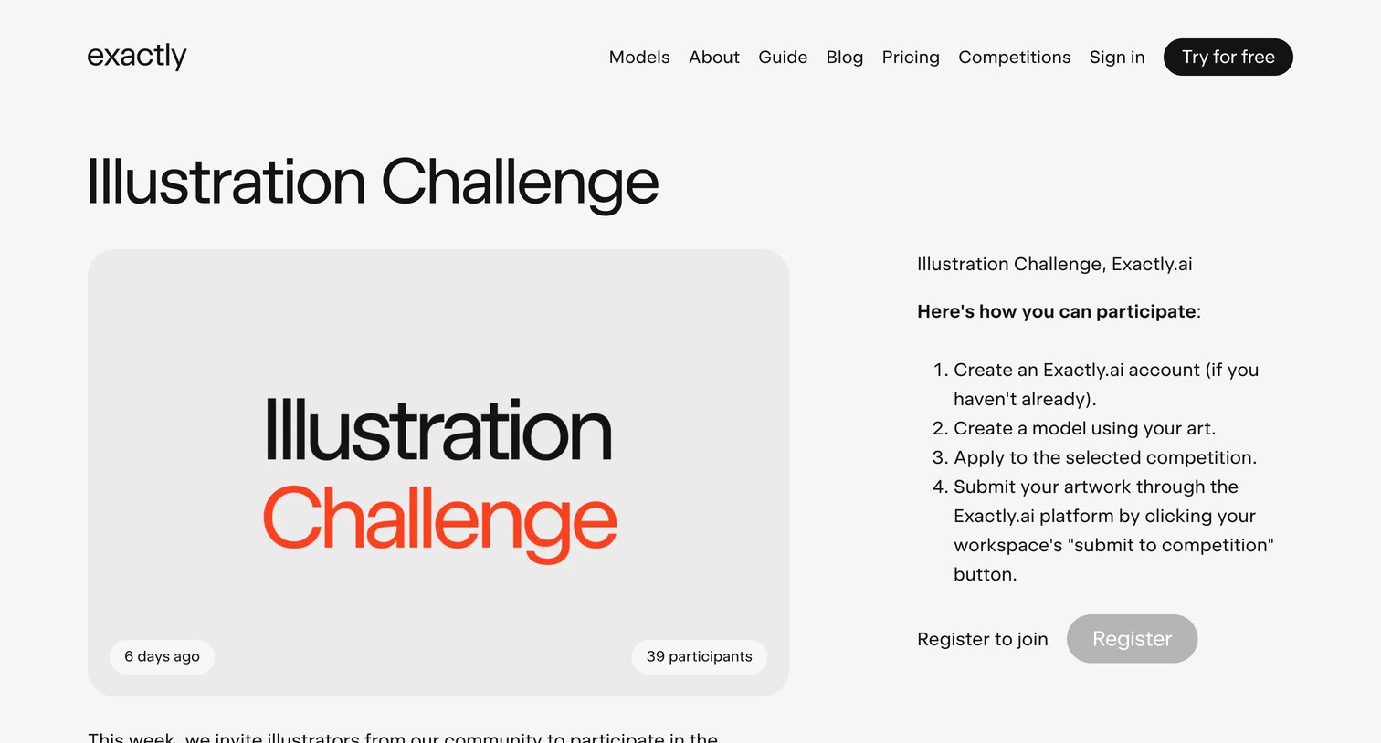 Exactly - Illustration Challenge | Exactly.ai screen