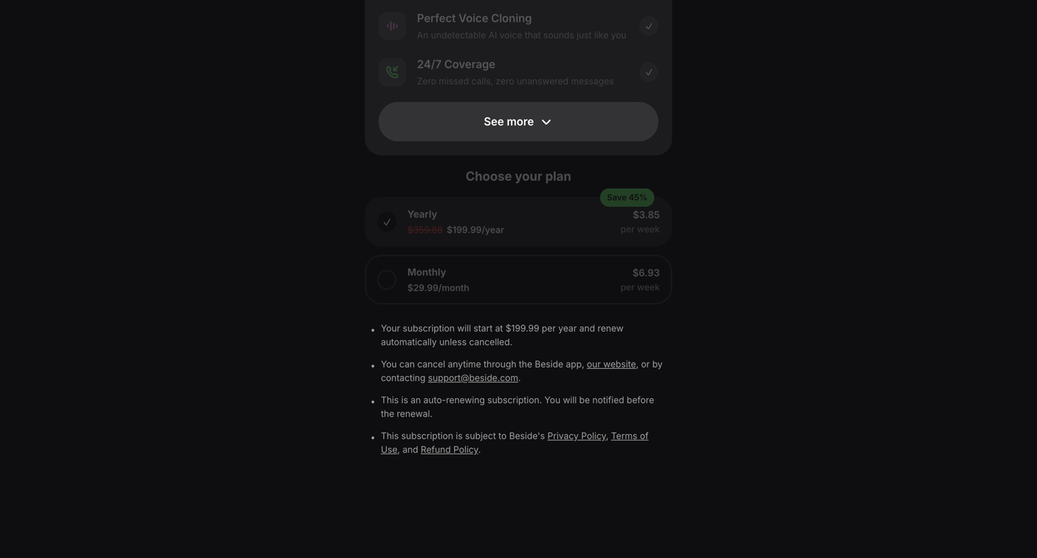 Beside - Beside | Join - Beside screen