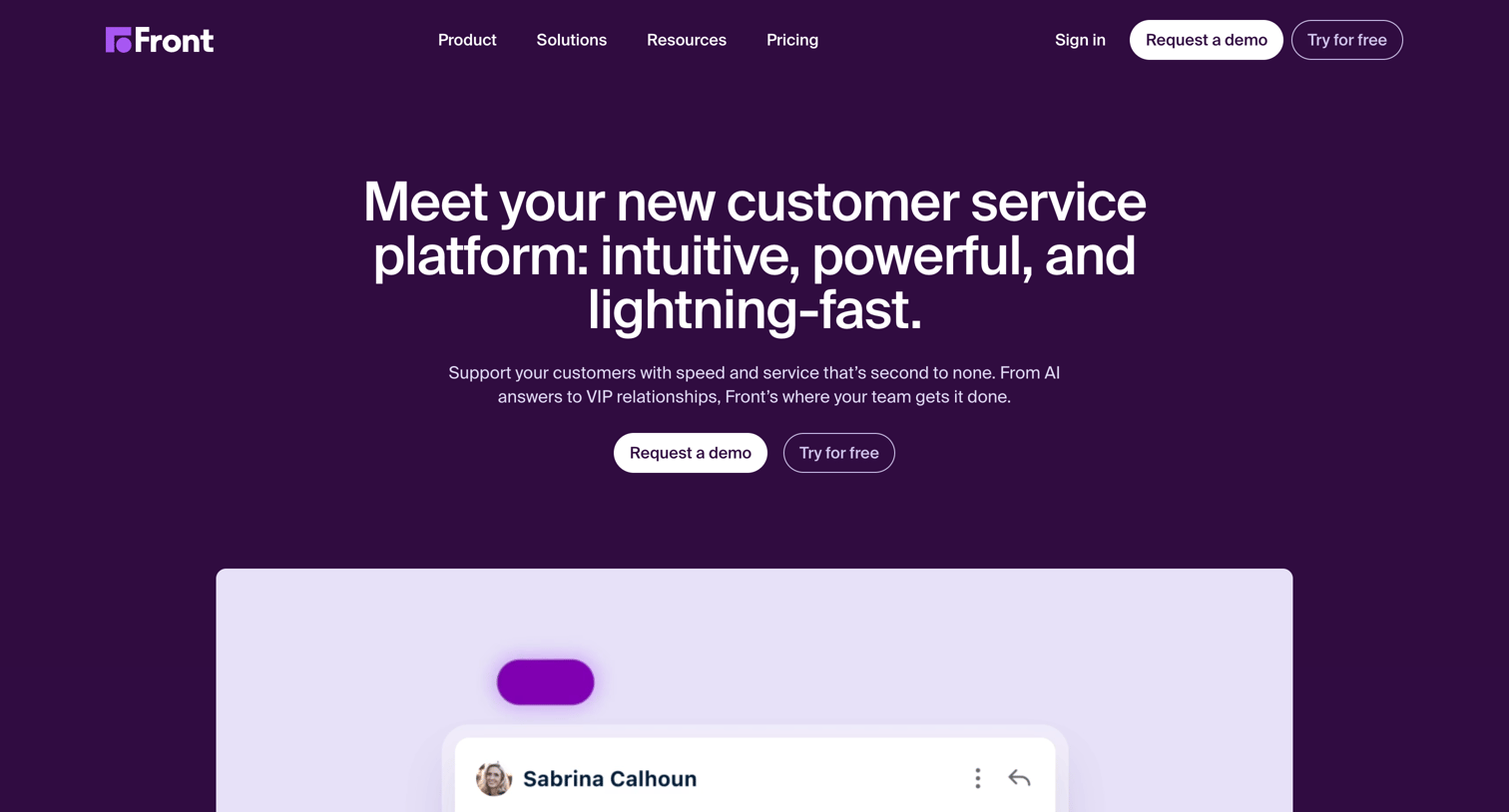 Front - What is Front Overview and How it Works screen