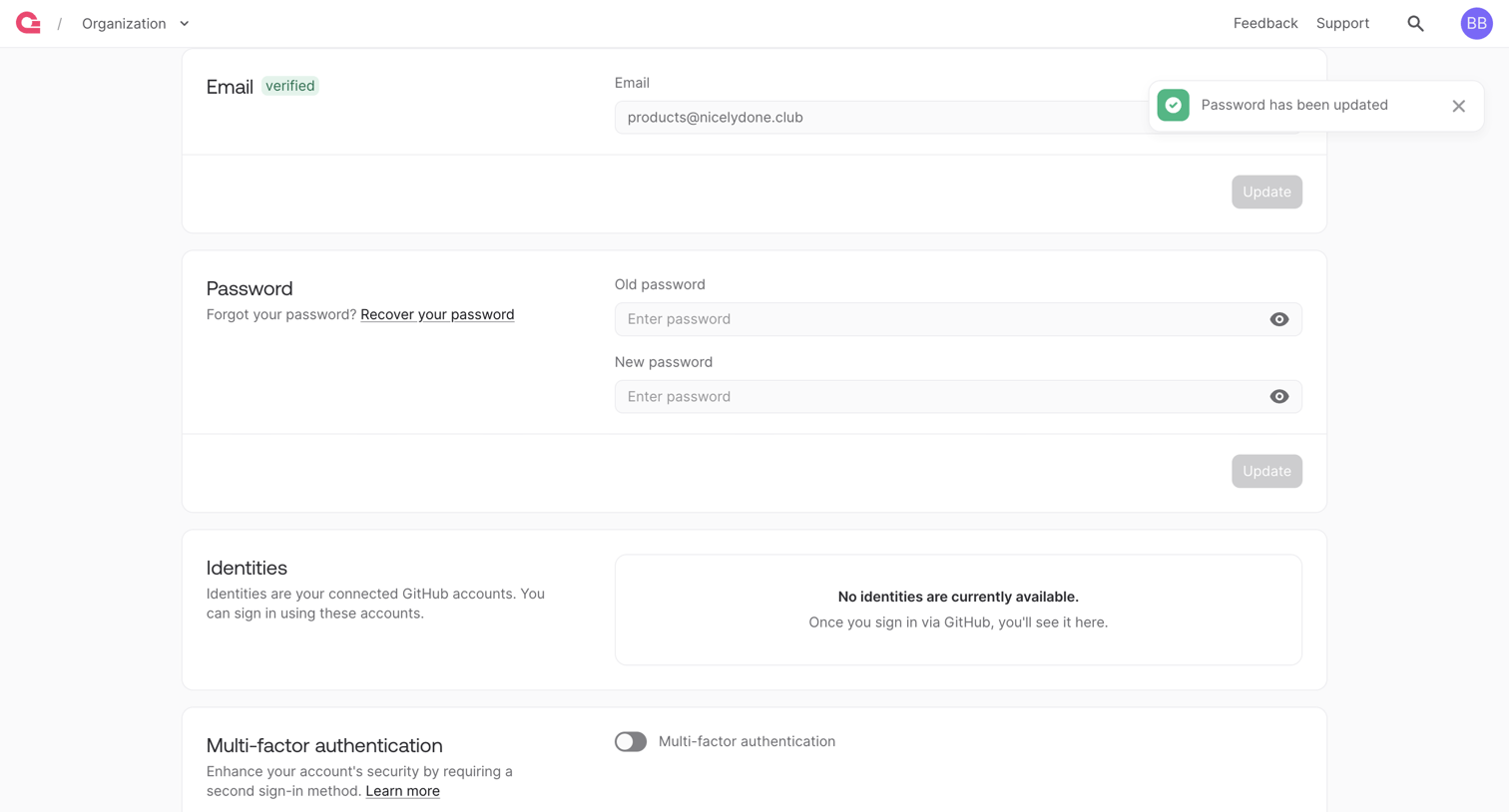 Appwrite - User - Appwrite screen