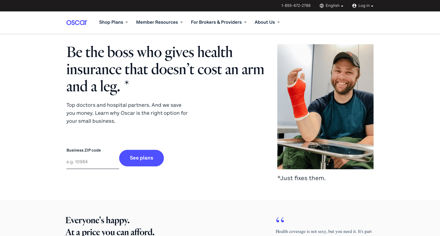 Oscar - Business | Oscar Health screen
