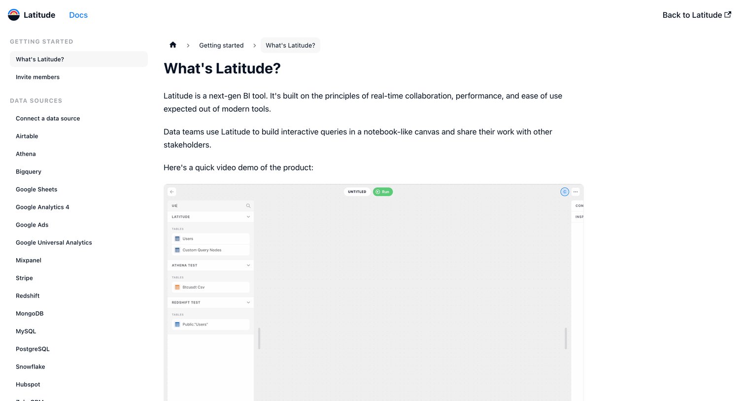 Latitude - Whats Latitude | Latitude Docs screen