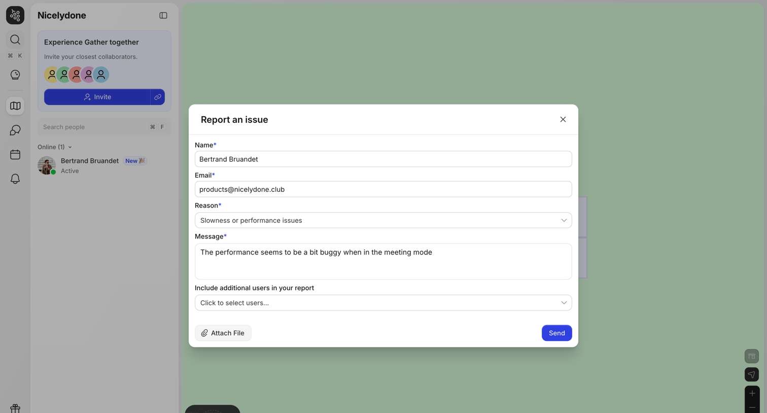 Gather - Nicelydone | Gather screen
