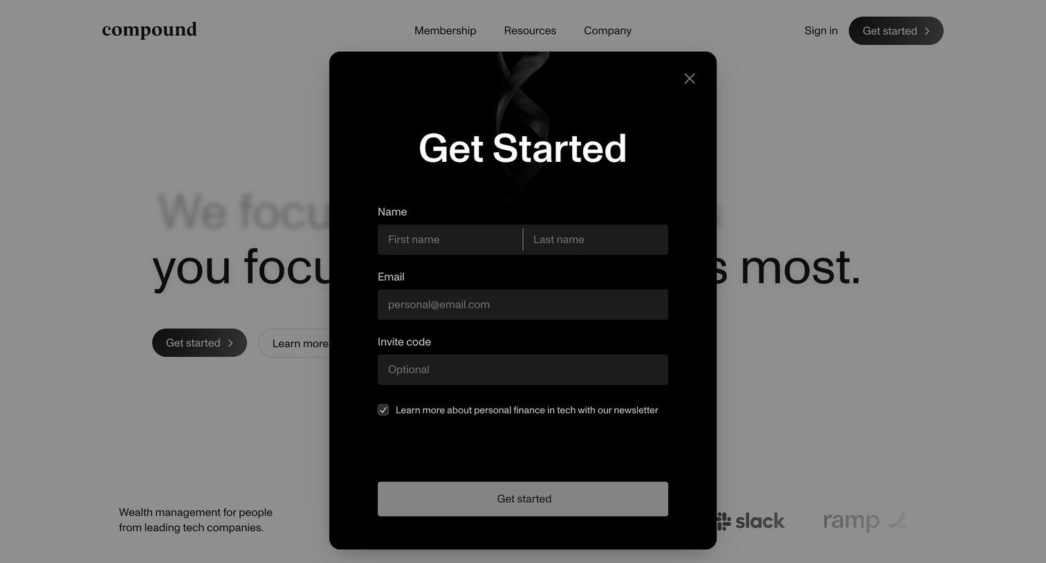 Compound - Compound | Personal finance for tech people screen