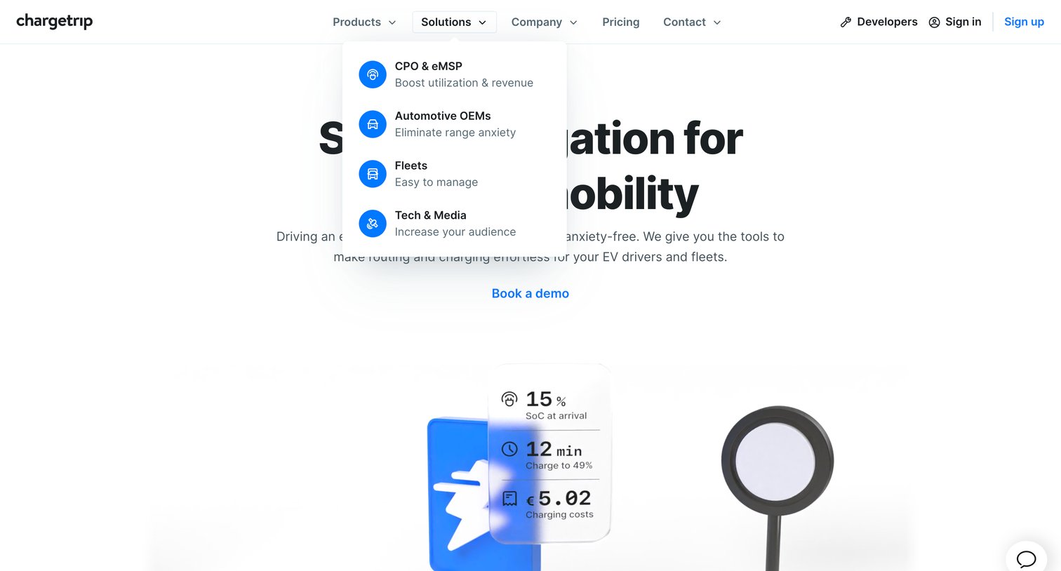 Chargetrip - Home | Chargetrip screen