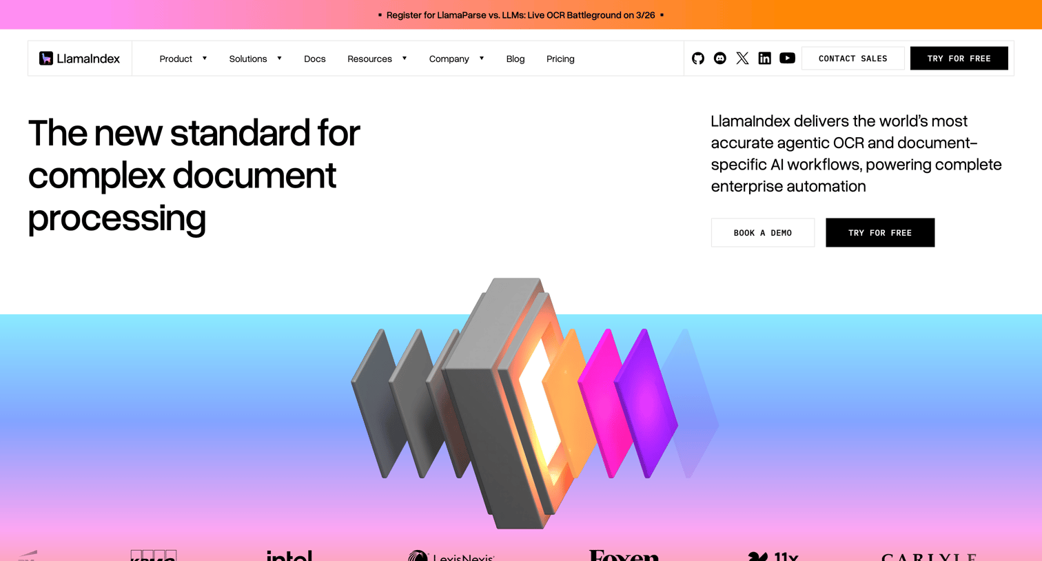 Llamaindex - LlamaIndex AI Agents for Document OCR + Workflows screen