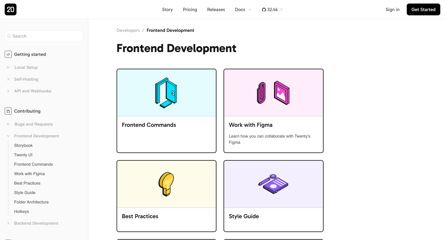 Twenty - Twenty - Frontend Development screen