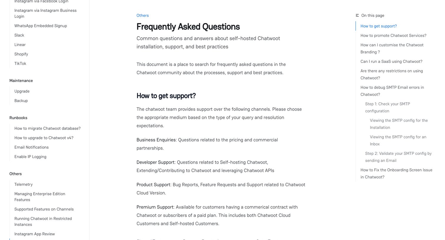 Frequently Asked Questions - Chatwoot Developer Docs from Chatwoot