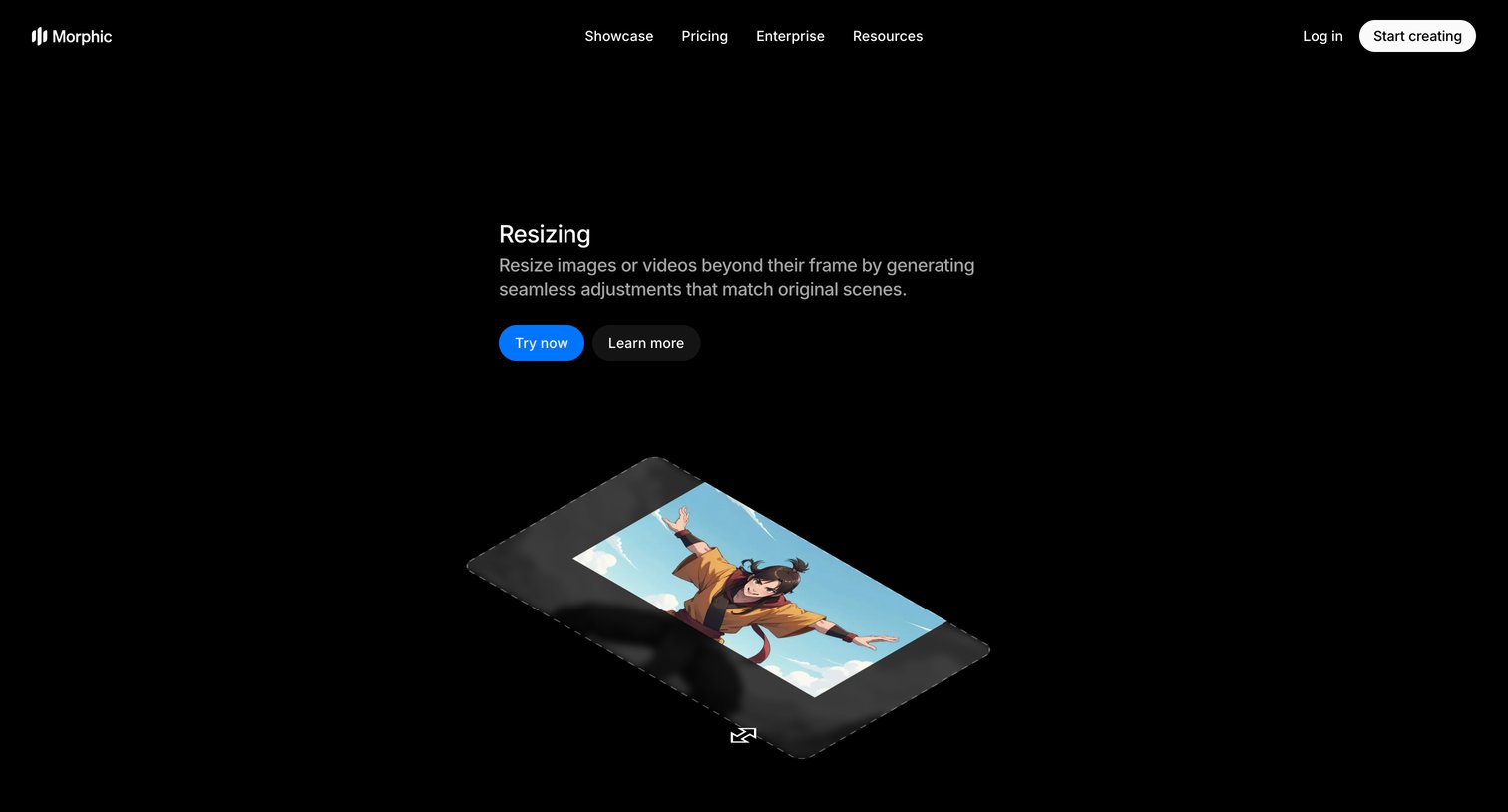 Morphic - Resizing & Outpainting  AI Frame Extension  Morphic screen