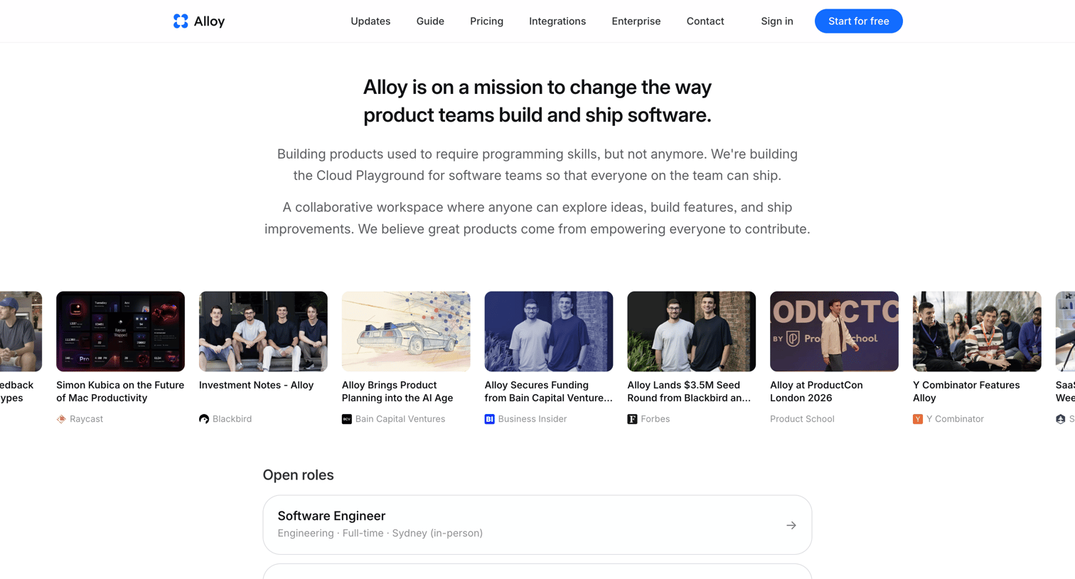 Alloy - Careers at Alloy | Join Our Team in Sydney screen