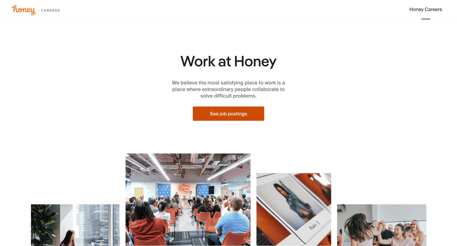 Honey - Honey Careers screen