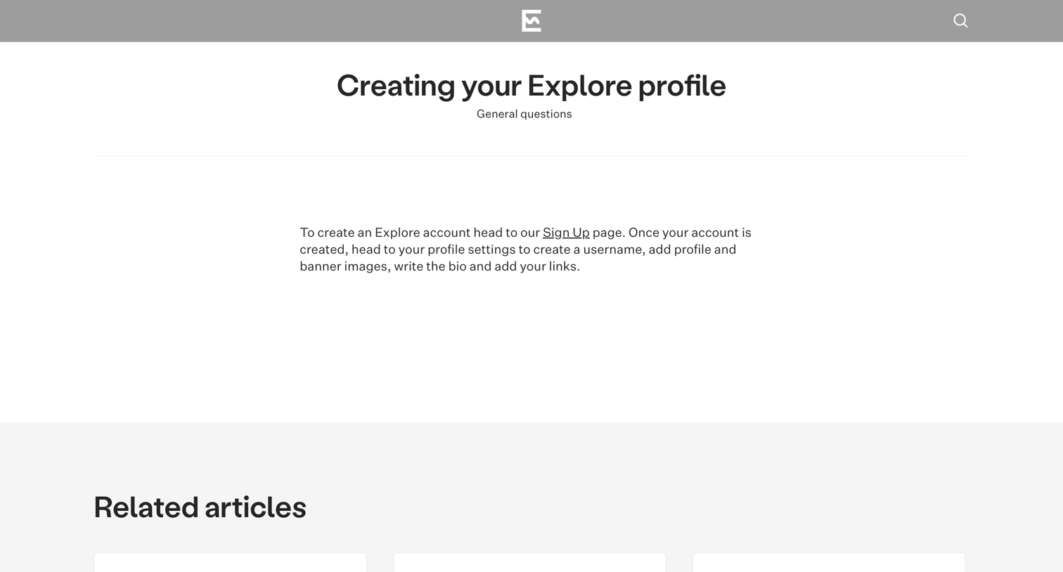 Explore - Creating your Explore profile – Help Center – Explore screen