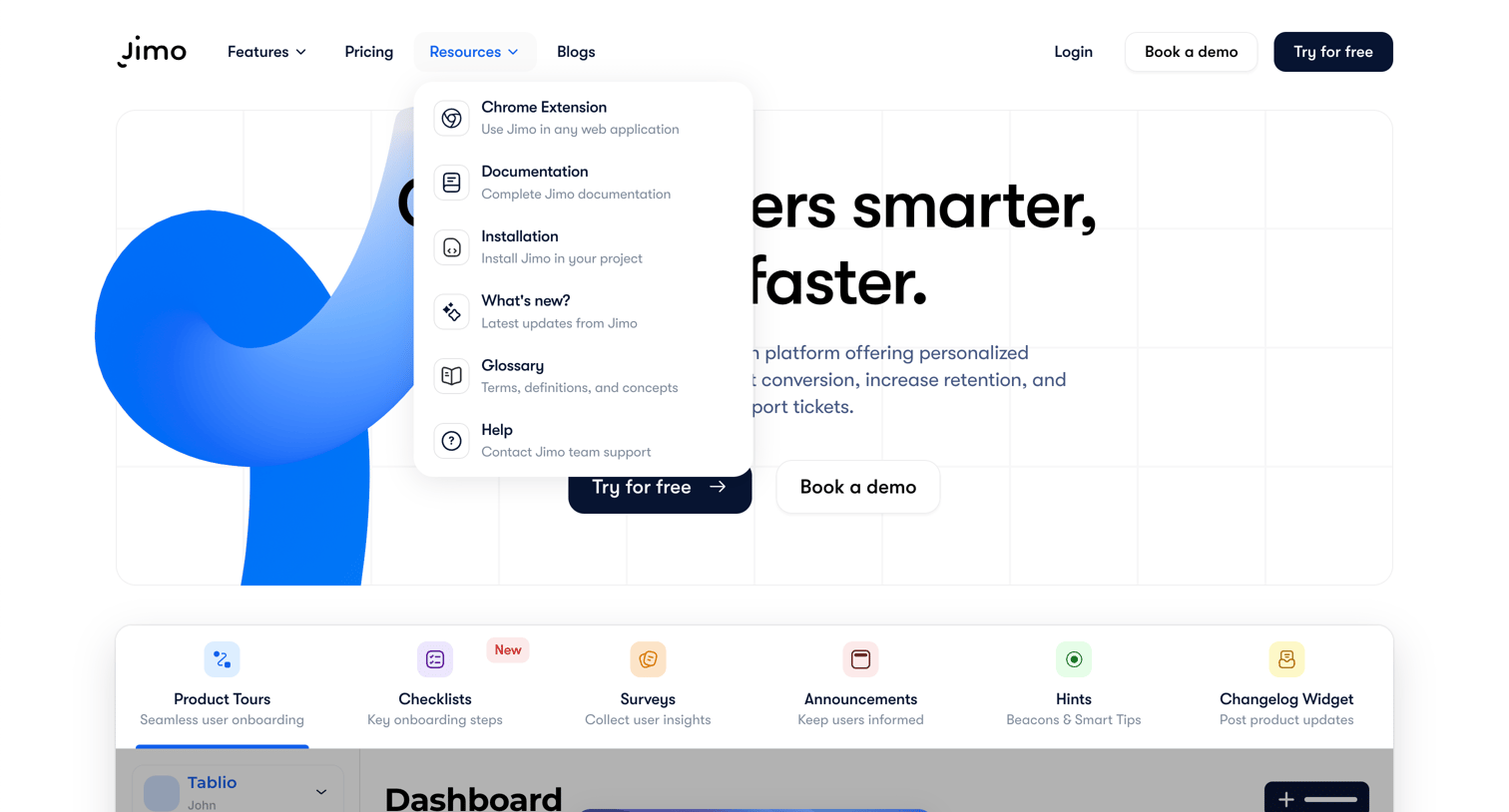 Jimo - Jimo - Create the best user onboarding experience screen