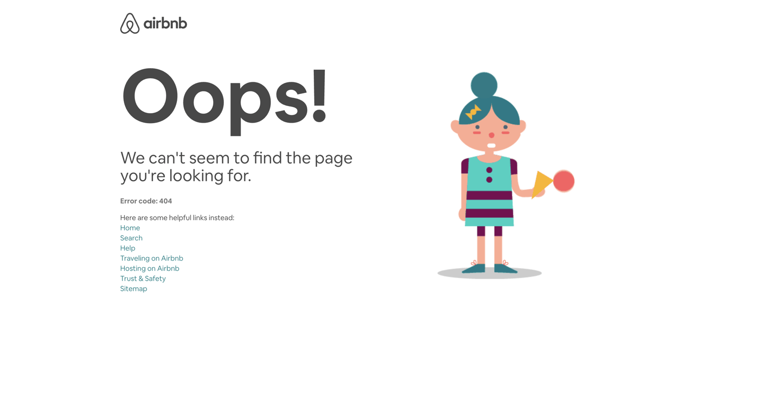 Airbnb - 404 Page Not Found - Airbnb screen