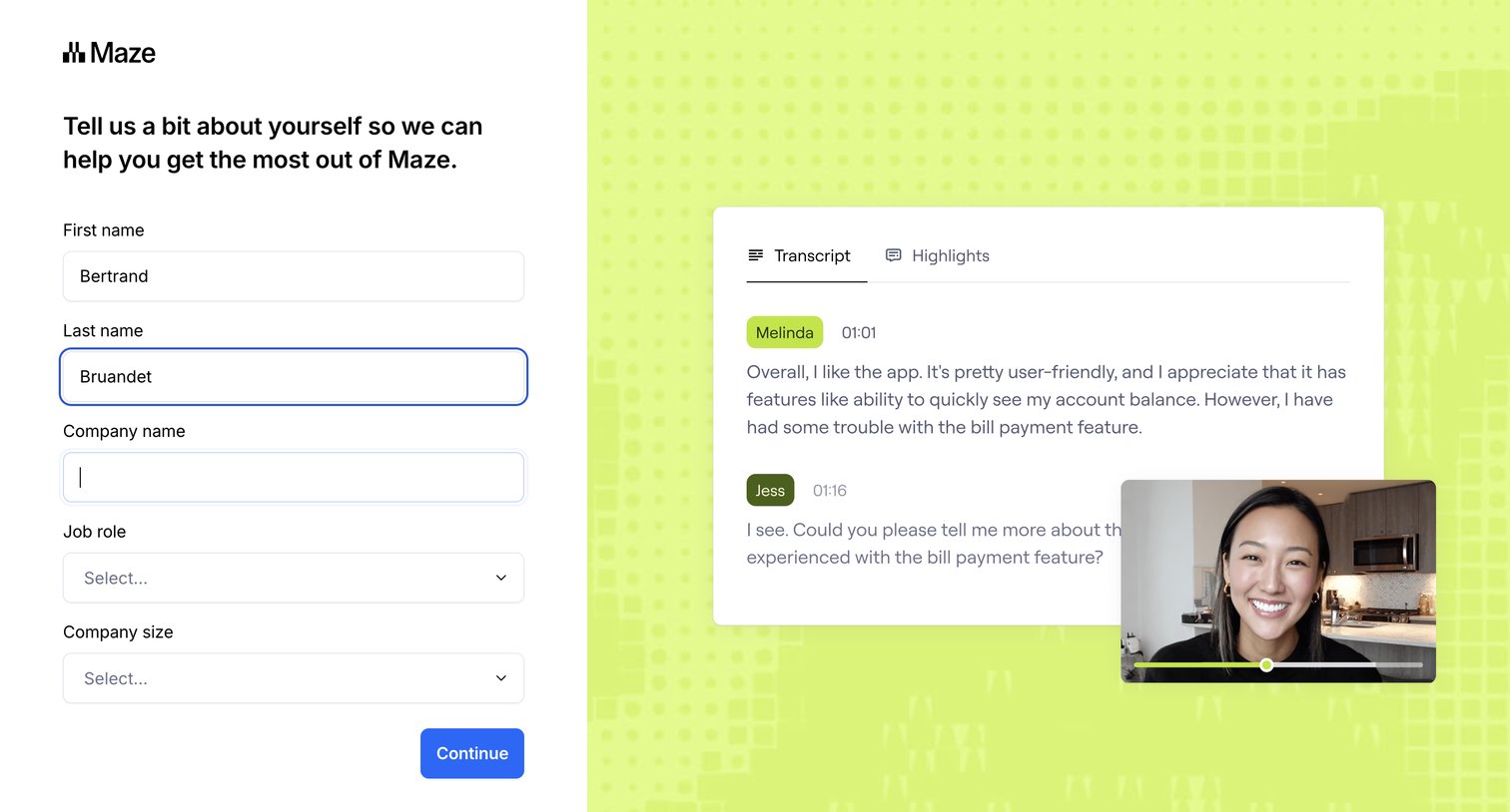 Maze screen