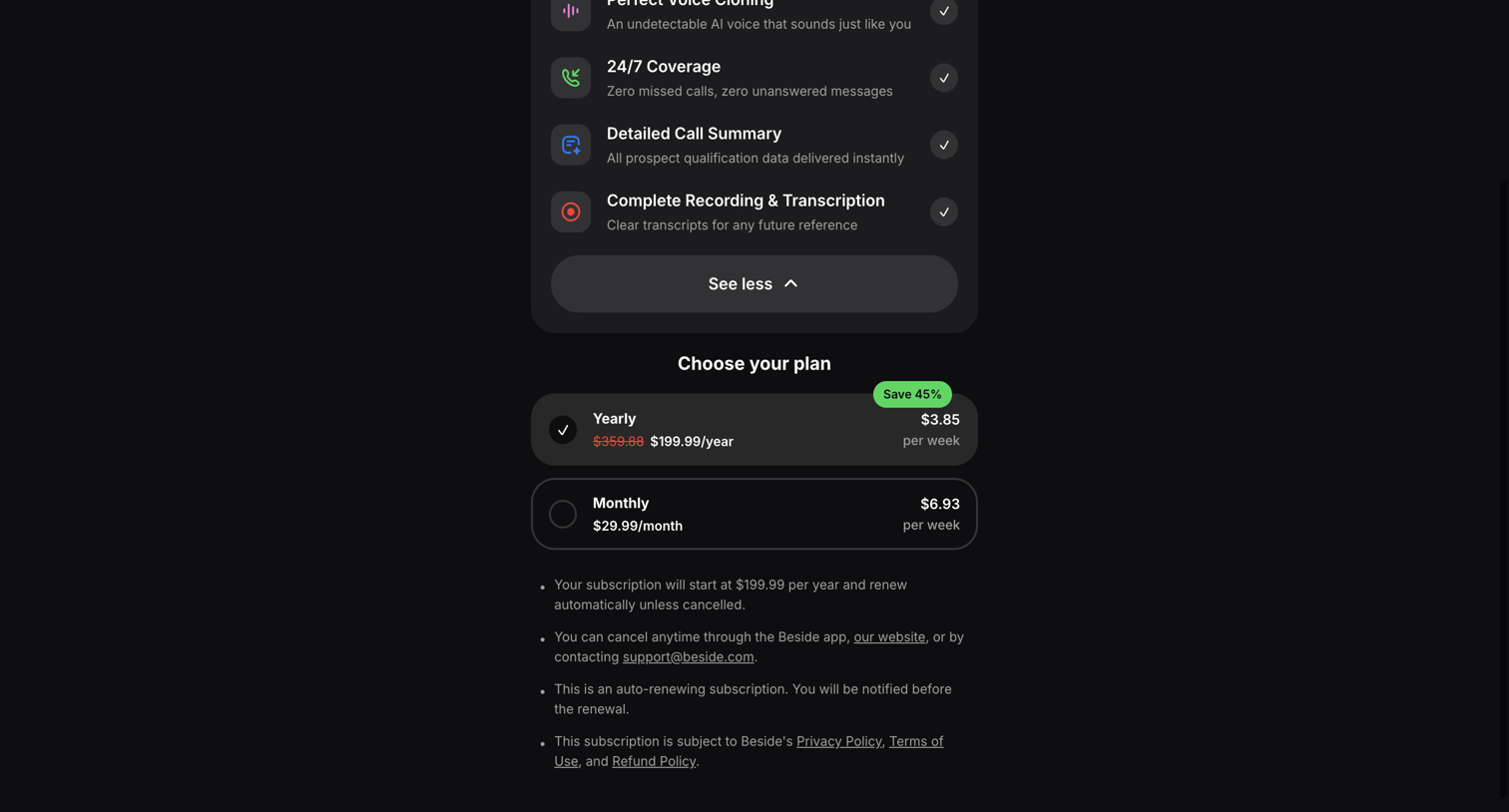 Beside - Beside | Join - Beside screen