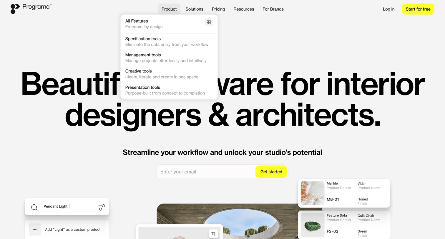 Programa - Beautiful Software for Interior Designers screen