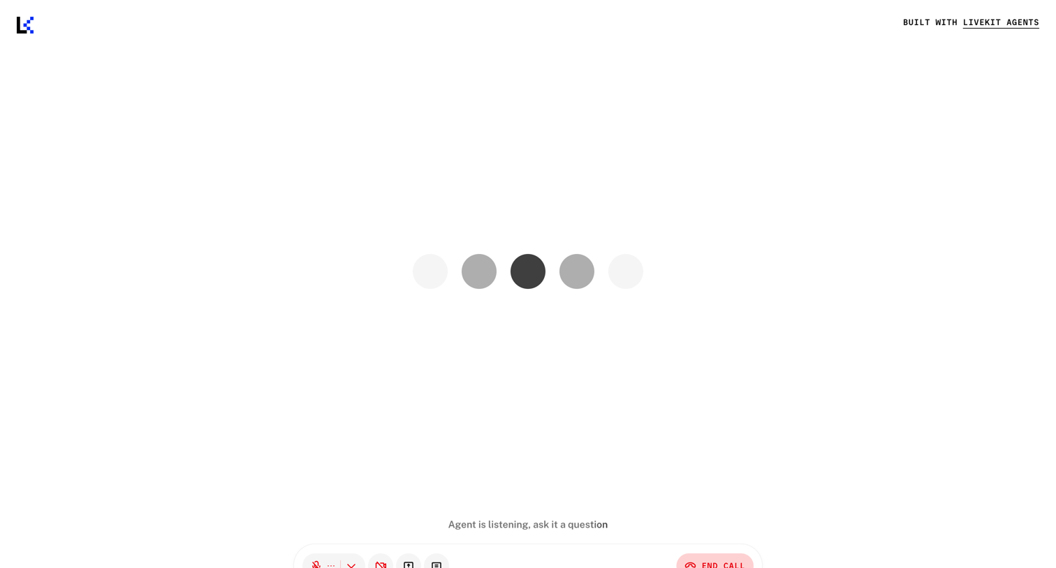 Livekit - LiveKit Voice Agent screen