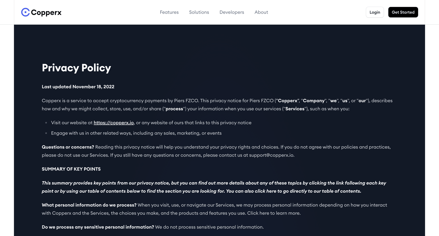 Copperx - Blockchain Payment APIs for businesses - Copperx screen