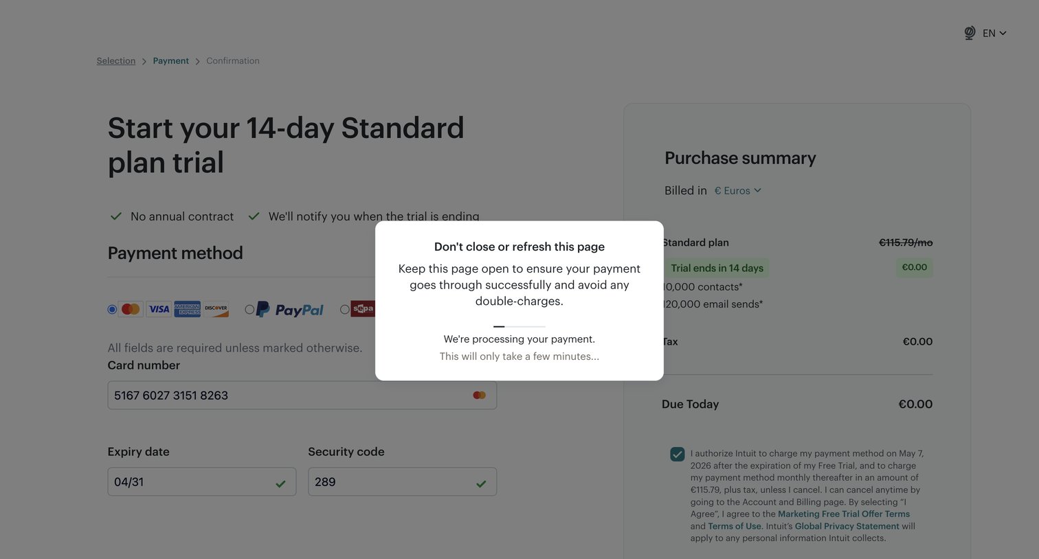 Mailchimp - Hello! You're going to love it here | Mailchimp screen