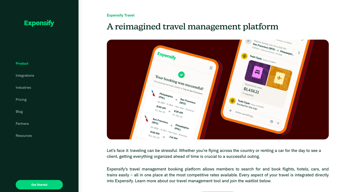 Expensify - 2024 Best travel and expense management software screen