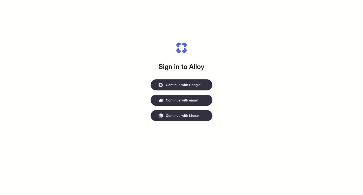 Alloy - Alloy · AI Prototyping for Product Management screen