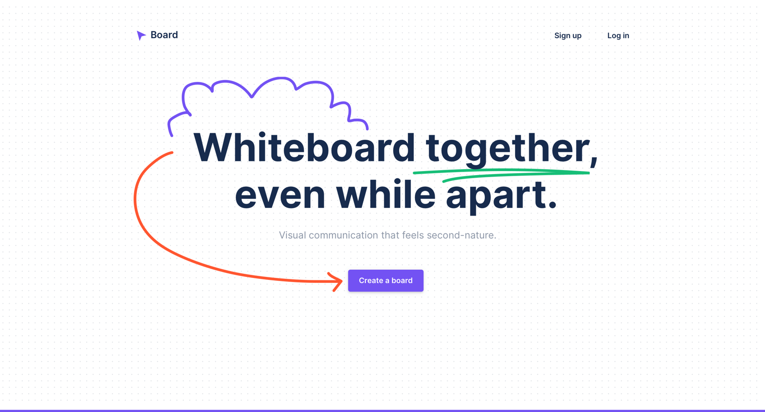 Homepage from Board