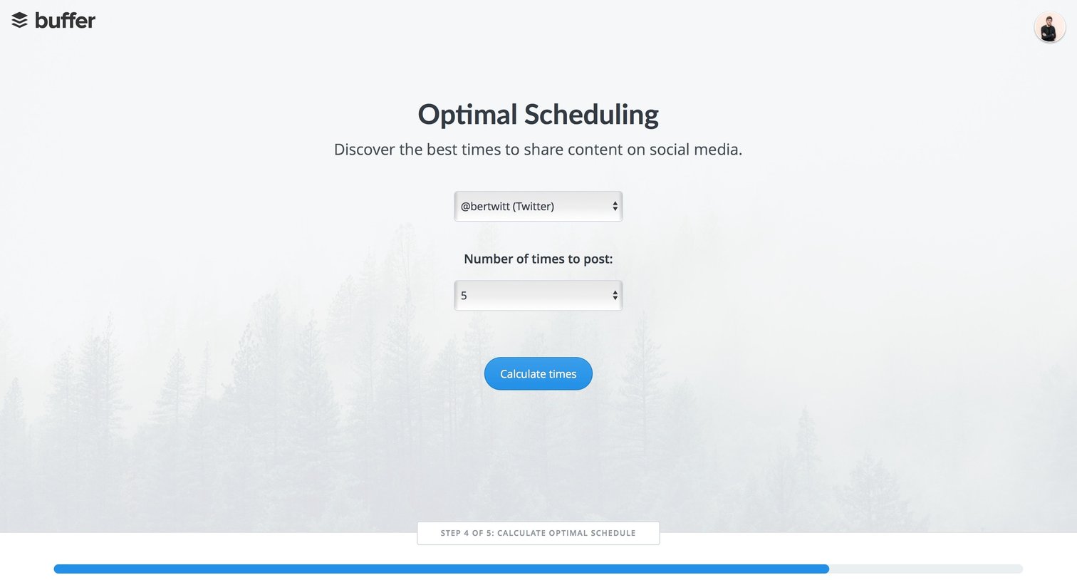 Buffer - Onboarding screen