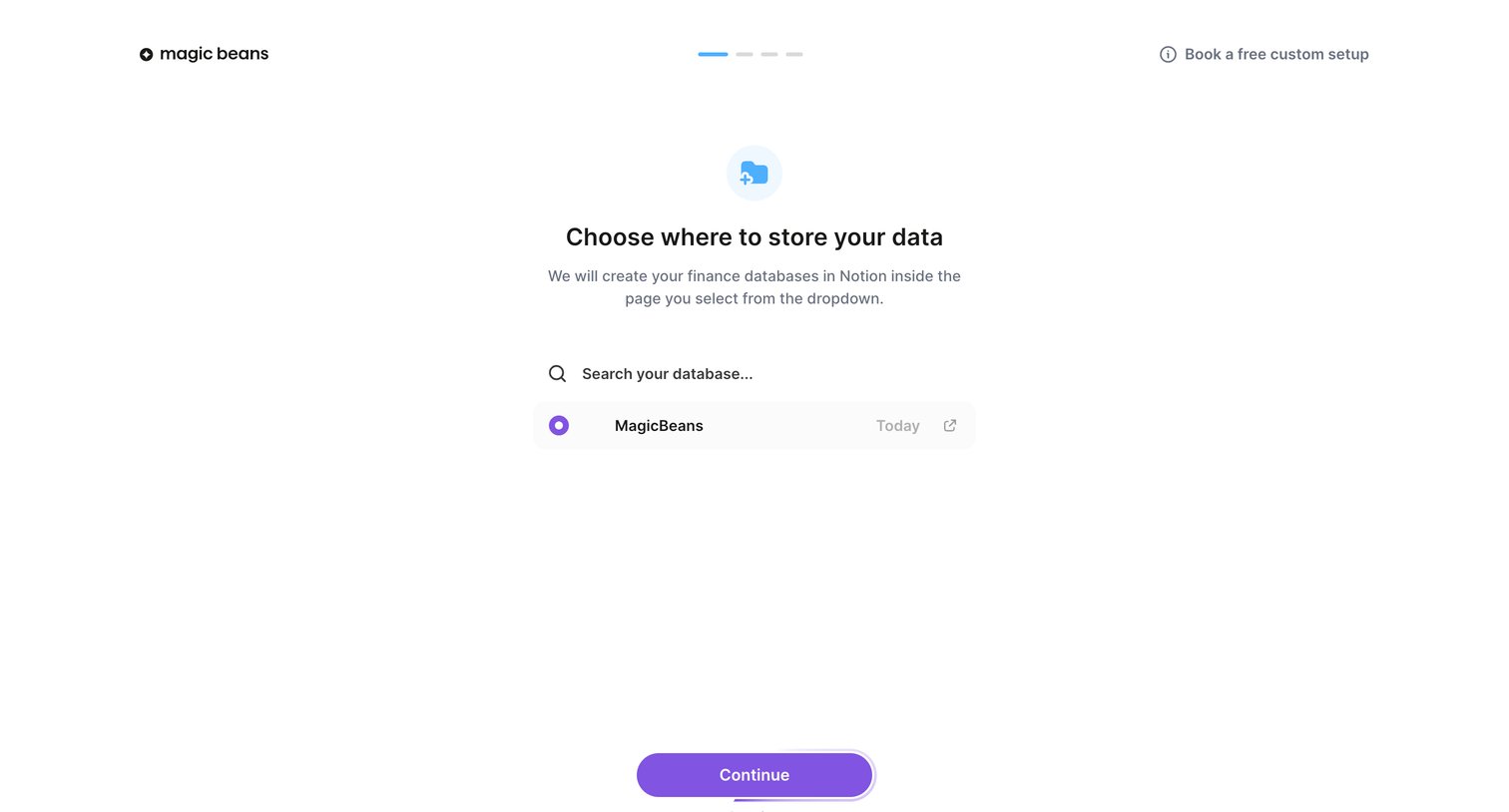 Magic Beans - Onboarding - Magic Beans screen
