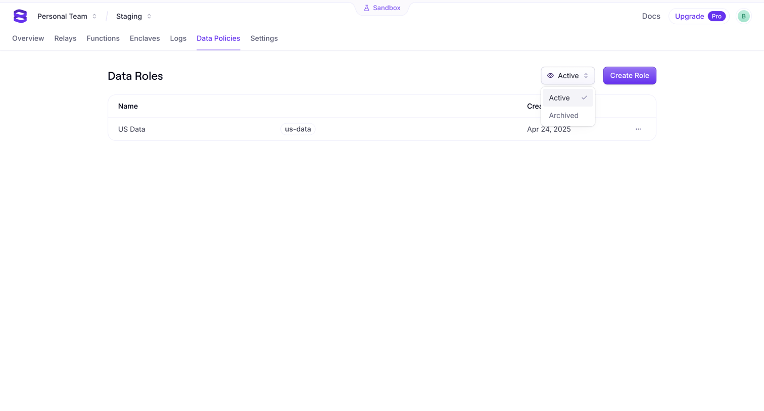 Evervault screen