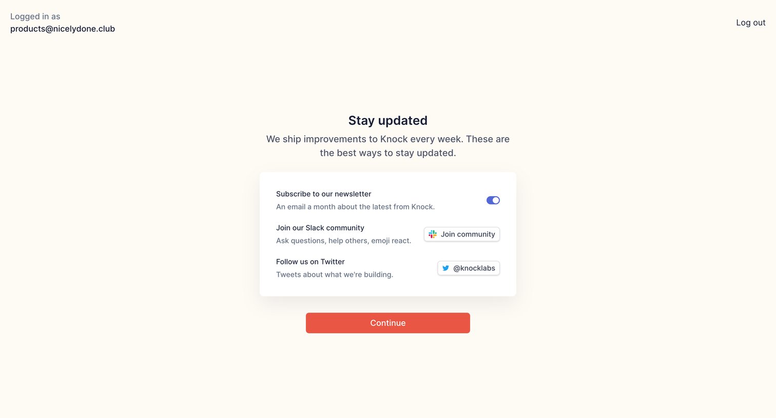 Knock - Stay updated | Knock screen