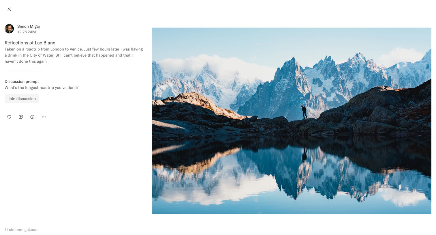 Refrakt - Reflections of Lac Blanc by Simon Migaj — Refrakt screen
