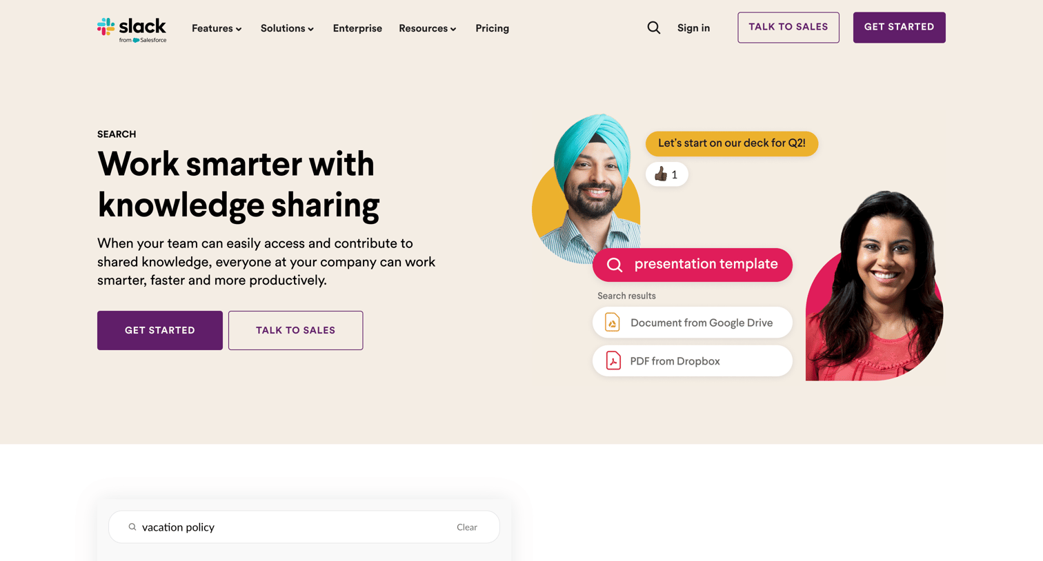 Slack - Slack Knowledge Sharing for Knowledge Base Search screen