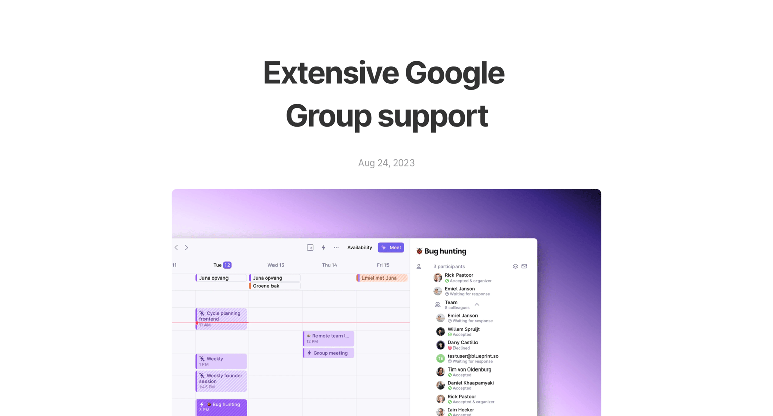 Rise - Extensive Google Group support - Updates screen