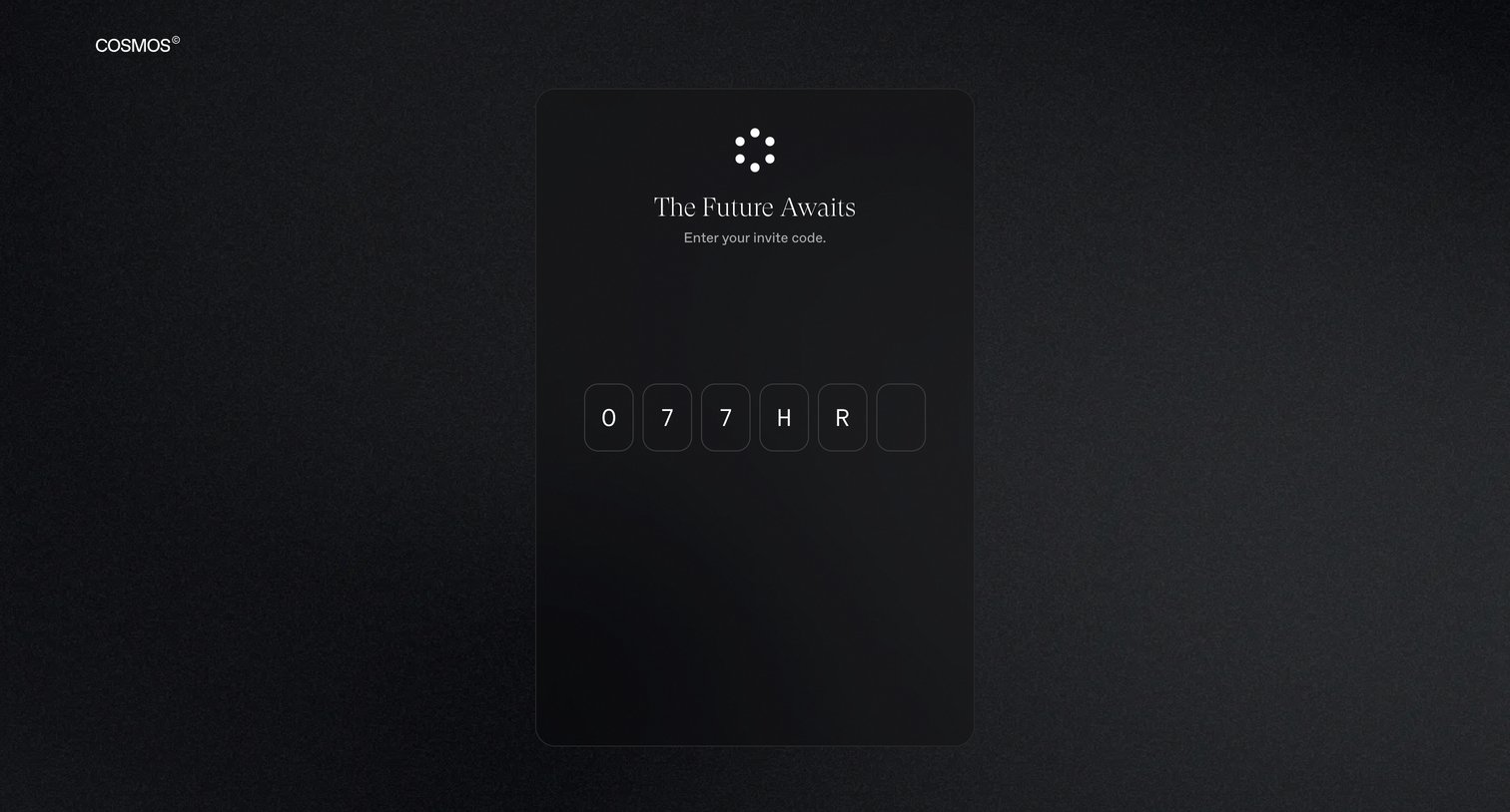 Cosmos - Cosmos - Onboarding screen