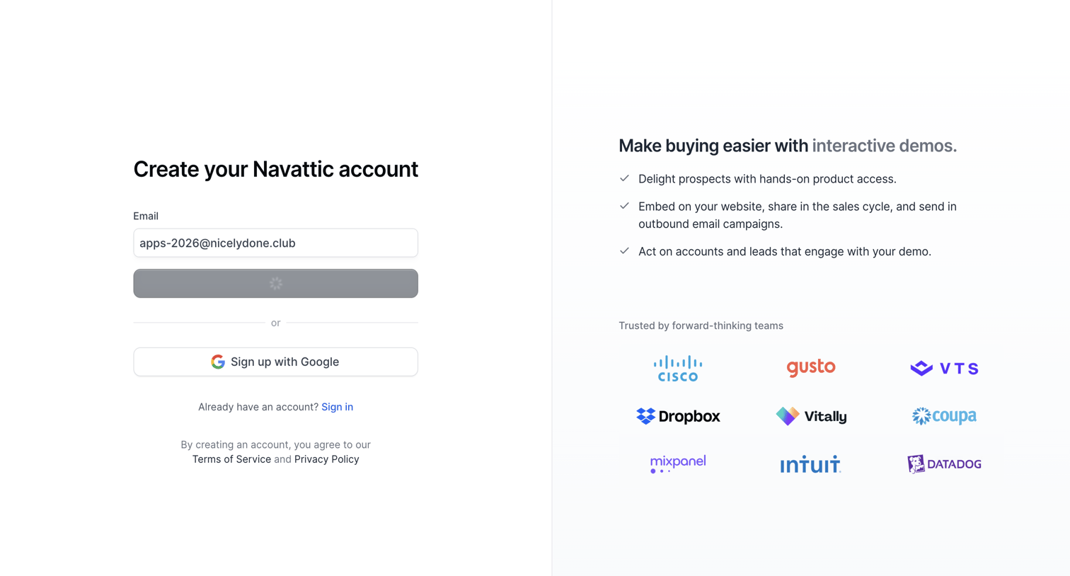 Navattic screen