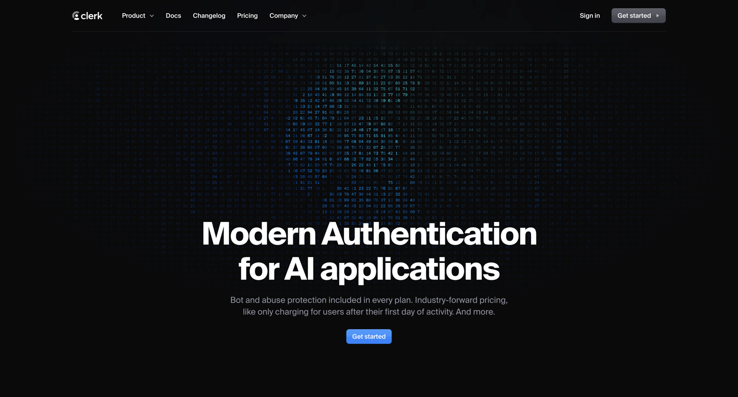 Clerk - AI Authentication screen