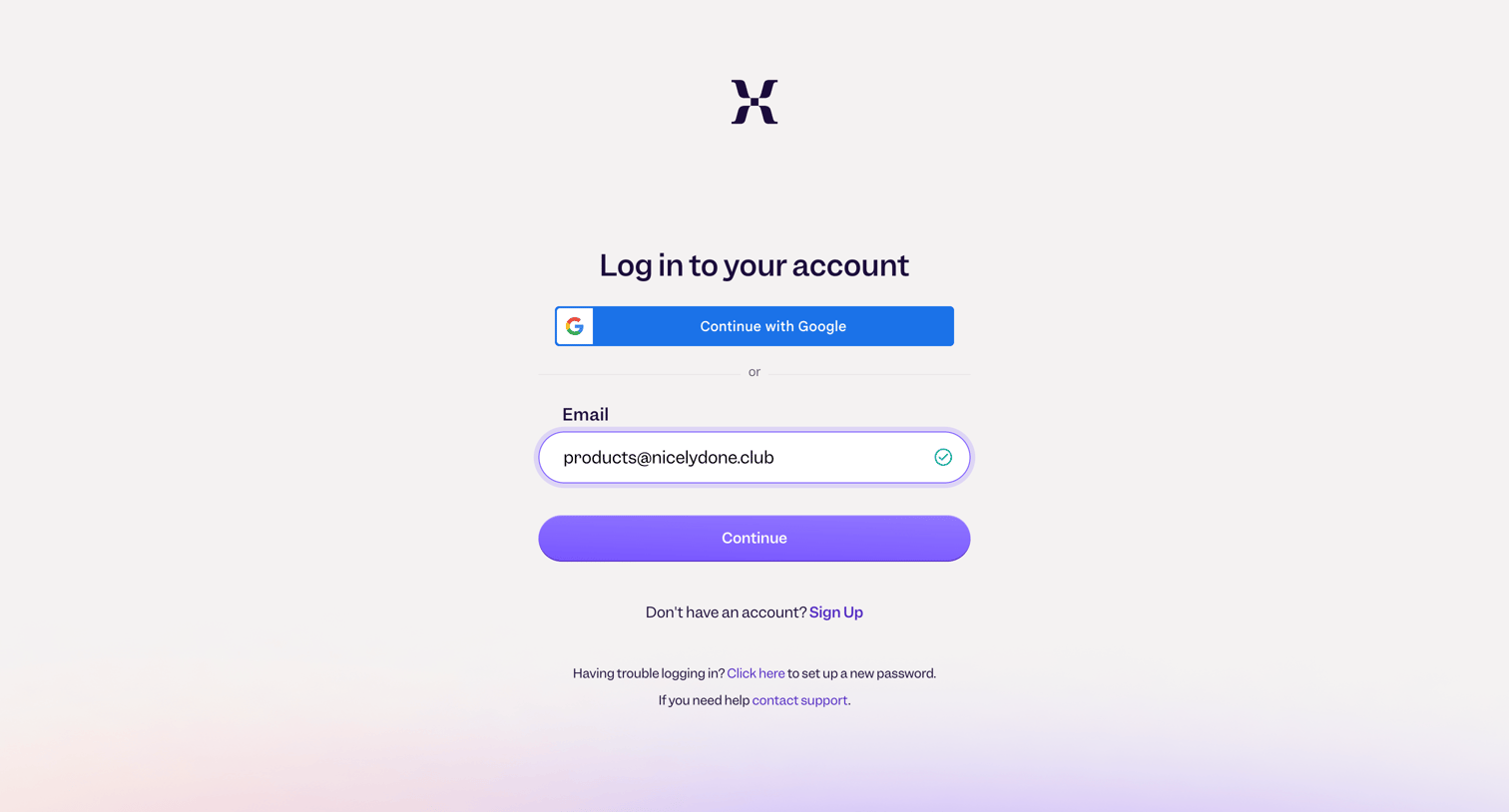 Mixpanel - Login - Mixpanel screen