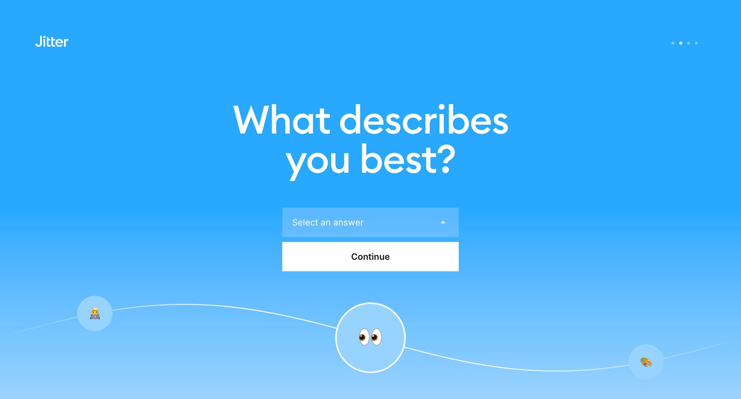 Jitter - Welcome · Jitter screen