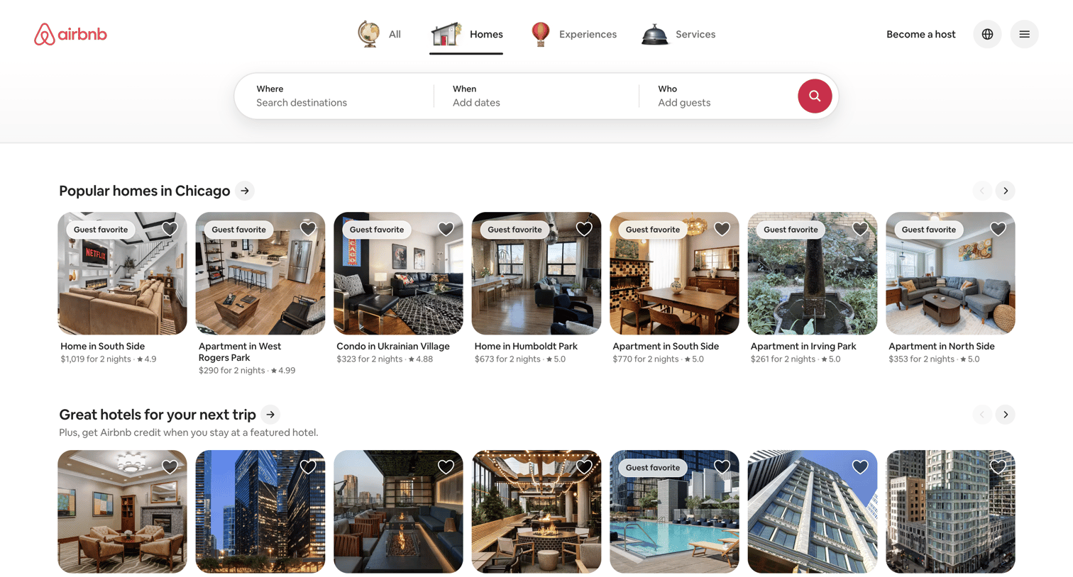 Airbnb - Airbnb | Vacation rentals, cabins, beach houses, & more screen