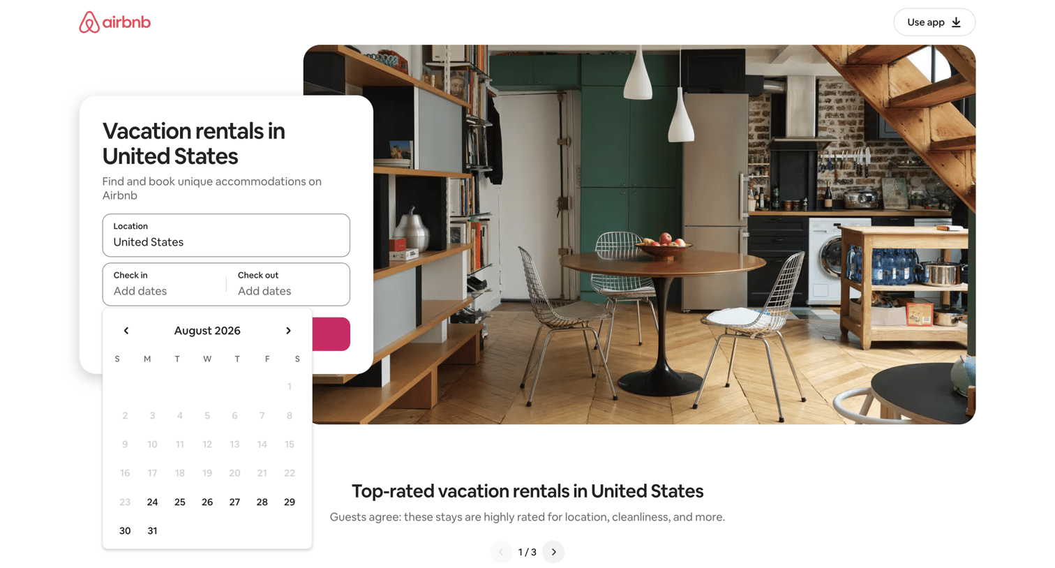 Airbnb - United States Vacation Rentals (5 out of 5) - Airbnb screen