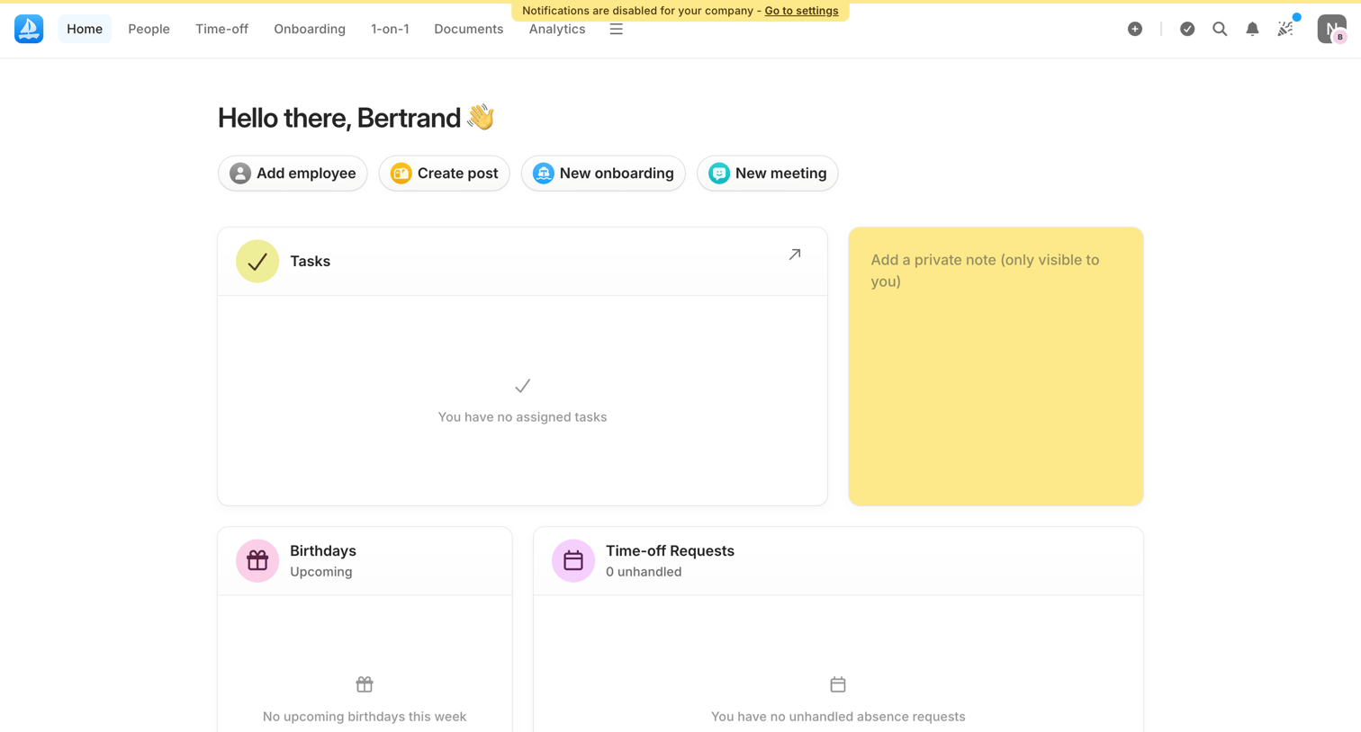 Aboard - Dashboard | Aboard screen