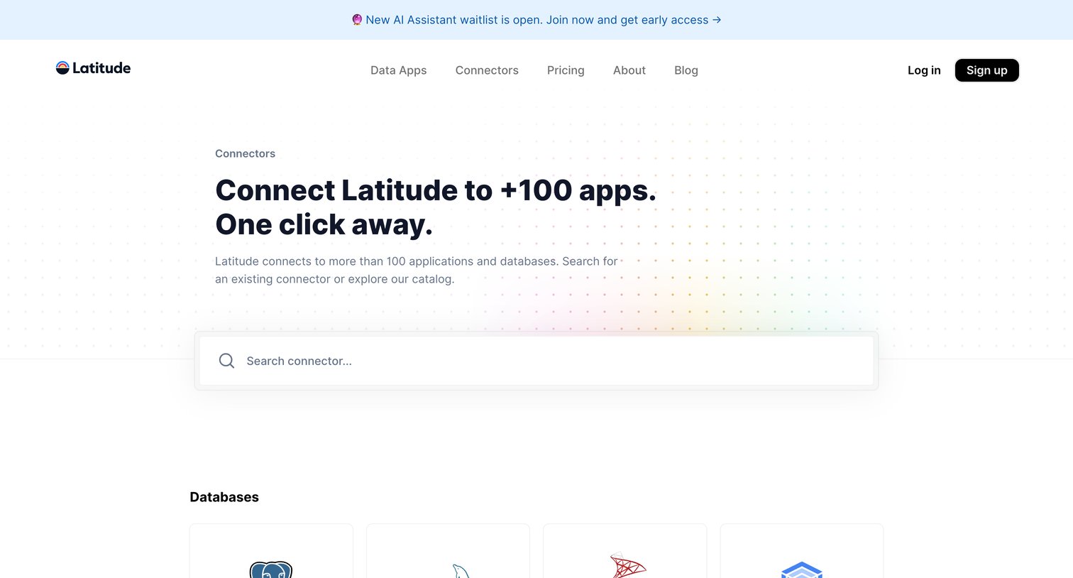 Latitude - Latitude — Explore your data. Collaboratively. screen
