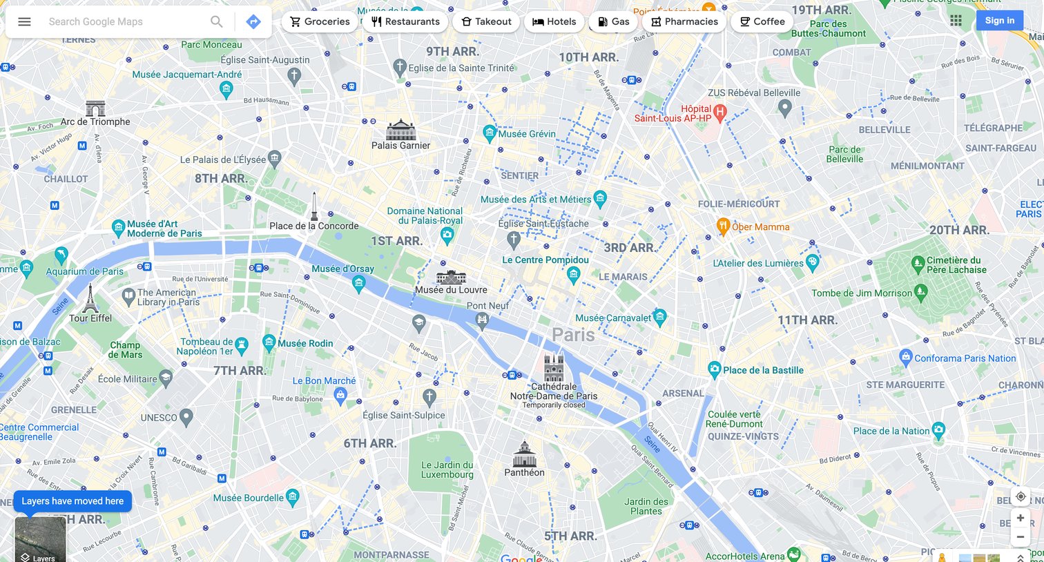Google maps - Google Maps screen