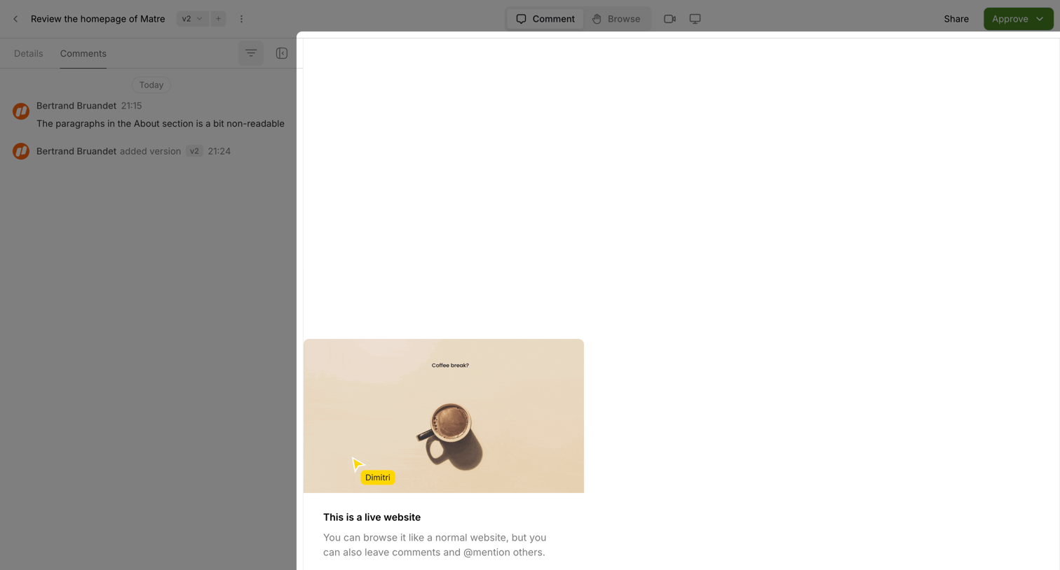 Workflow screen